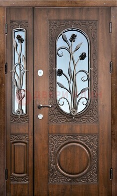 Железная дверь с виноритом и ковкой ДВТ-180 в Вологде