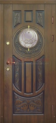 Одностворчатая входная дверь с виноритом и стеклом ДВТ-193 в Вологде