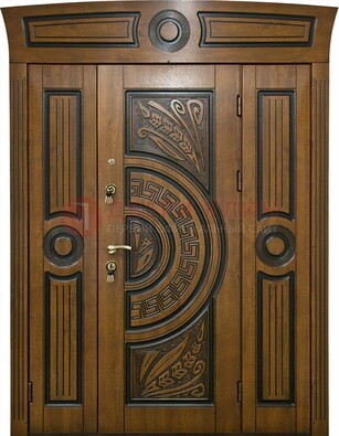 Парадная входная дверь с виноритом и узором ДВТ-194 в Вологде
