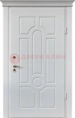 Белая уличная дверь с виноритом для дома ДВТ-247 в Вологде