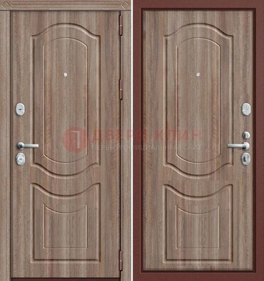 Коричневая металлическая дверь с виноритом ДВТ-26 в Вологде