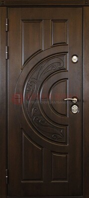 Темная стальная дверь с виноритом и рисунком ДВТ-28 в Вологде