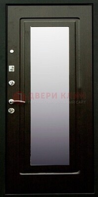 Черная металлическая дверь с зеркалом ДЗ-37 в Вологде