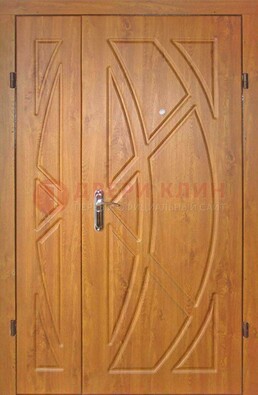 Полуторная металлическая дверь с МДФ золотой дуб ПЛ-17 в Вологде