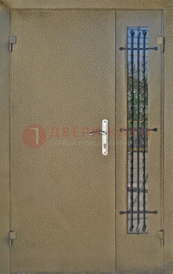 Тамбурная дверь Порошок со стеклом и ковкой ПЛ-20 в Вологде